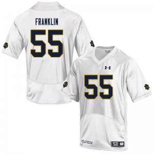 Notre Dame Fighting Irish Men's Ja'Mion Franklin #55 White Under Armour Authentic Stitched College NCAA Football Jersey KFJ3699QI